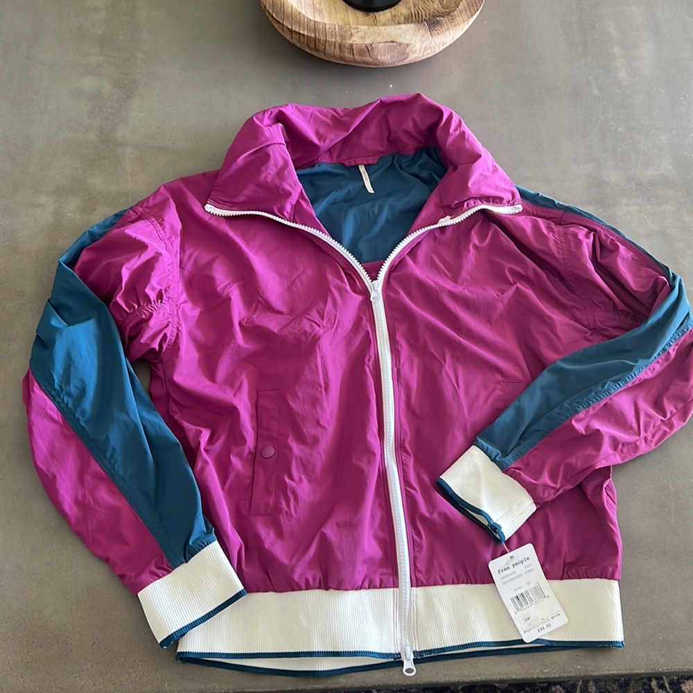Free People Highline Bomber Jacket windbreaker track retro